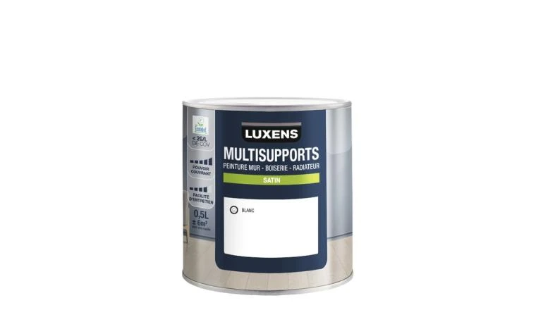 PEINTURE ACRYL SAT BLANC 0L5 BICOUCHE LUXENS