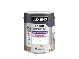 PEINTURE LAQUE BLANC BRILLANT 2.5L LUXENS