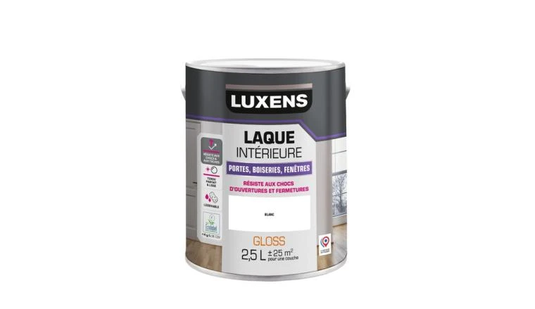 PEINTURE LAQUE BLANC BRILLANT 2.5L LUXENS