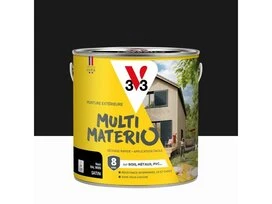 PEINTURE EXTERIEURE MULTIMATERIAUX NOIR SATIN V33 2L