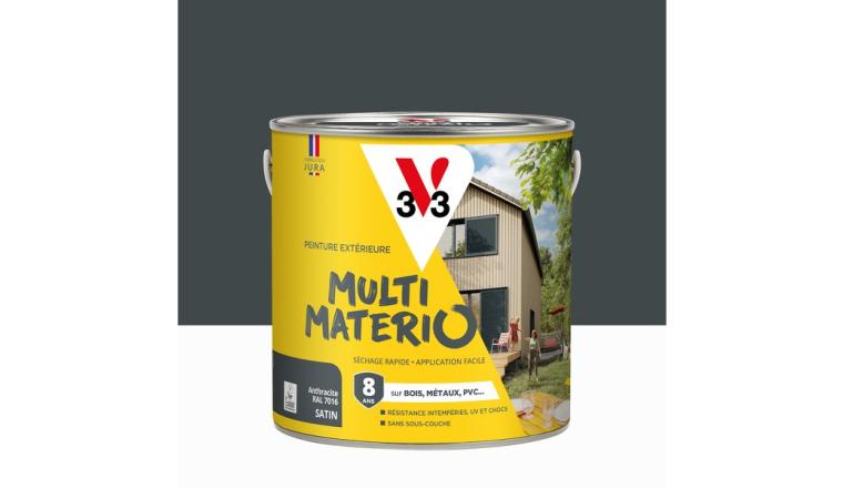 PEINTURE EXTERIEURE MULTIMATIAUX ANTHRACITE SATIN V33 2L