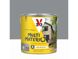 PEINTURE EXTERIEURE MULTIMATERIAUX GRIS GALET SATIN V33 2L