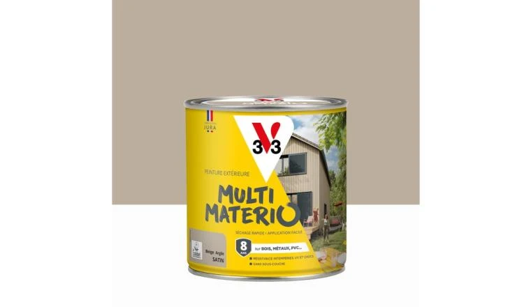 PEINTURE EXTERIEURE MULTIMATERIAUX BEIGE ARGILE SATIN V33 0.5L