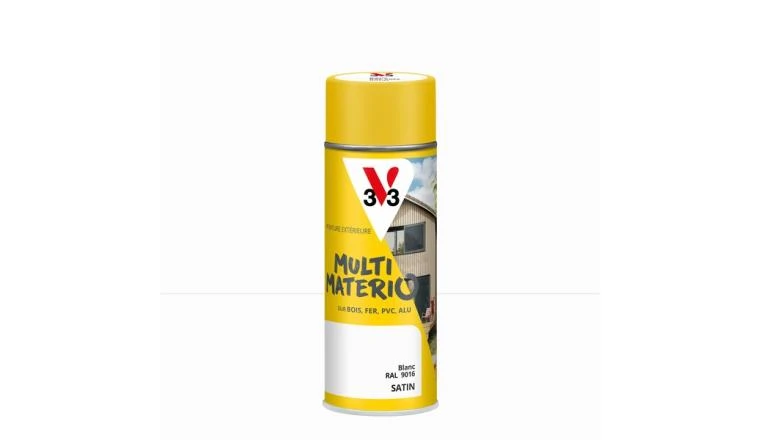 PEINTURE AEROSOL BLANC SATIN V33 400ML