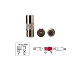 ADAPTATEUR COAXIAL TV 9.52MM FEMELLE LEXMAN