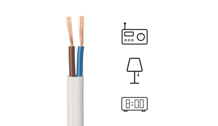 CABLE HO3VVH2F 2X0.75 BLANC B/15M