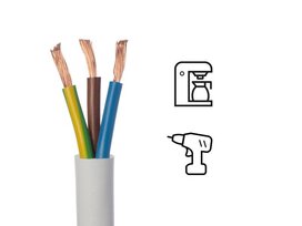 CABLE HO5VVF 3X1.5 BLC BOB10M