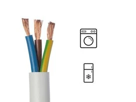 CABLE HO5VVF 3G 2.5 BLANC 15 METRES