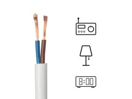 CABLE HO3VVF 2X0.75 BLANC 15 METRES