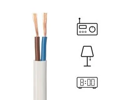 CABLE HO3VVH2F 2X0.75 BLANC B/5M
