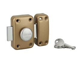 VERROU APACHE BOUTON/CYLINDRE 50 MM DORE