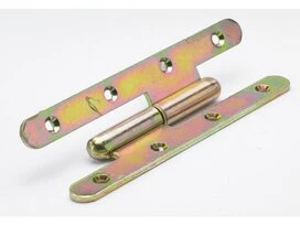 Paumelle à Bouts Ronds en Acier Bichromaté 110x55 mm - Gauche - Ref 530330 - Industrielle de Sedan