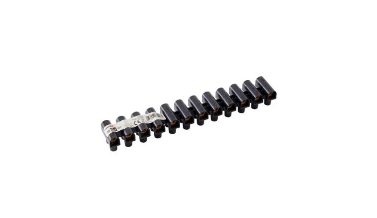 Barrette de connexion 25mm² - 101A - 12 plots - Noire - DEBFLEX