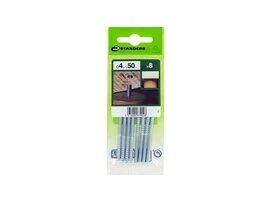 VIS 2 FILETAGE BOIS/METAL 4X50MM ACIER ZINGUE SACHET 8