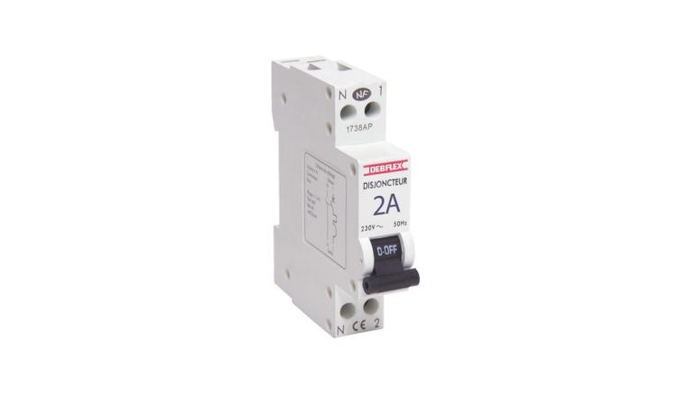 DISJONCTEUR PHASE NEUTRE 2A DEBFLEX