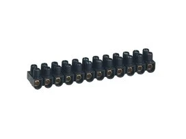 Barrette de connexion 16mm² - 12 plots - noire
