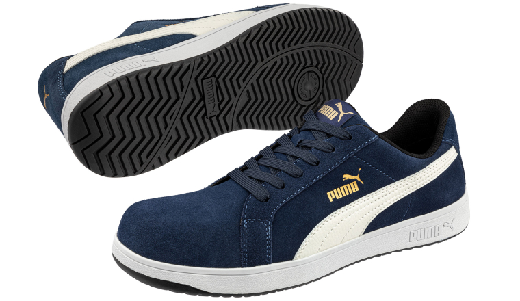 PUMA ICONIC SUEDE NAVY LOW S1PL ESD FO HRO SR BLEU E .42