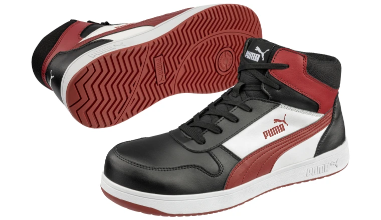 PUMA FRONTCOURT BLK/WHT/RED MID S3L ESD FO HRO SR NOIR E /BLANC HE .39