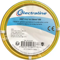 CABLE HO7VU 1.5MM2 V/JNE 5M