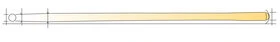 Manche de pelle bois droit 110cm