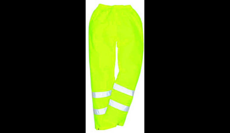 PANT.PLUIE HTE VISIBILITE M PES/PVC JAUNE