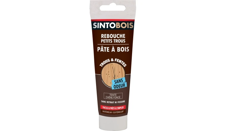 PATE A BOIS POUR REBOUCHER IMPERFECTIONS ET FISSURES 80G CHENE FONCE