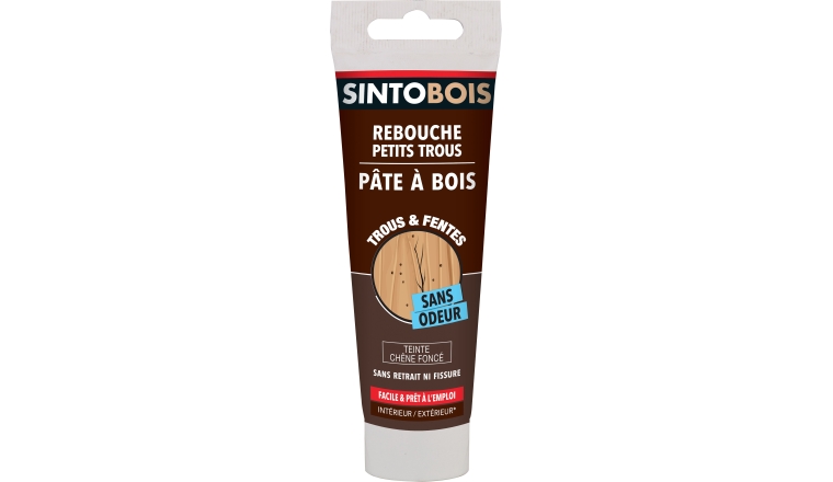 PATE A BOIS POUR REBOUCHER IMPERFECTIONS ET FISSURES 80G CHENE FONCE