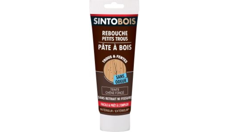 PATE A BOIS POUR REBOUCHER IMPERFECTIONS ET FISSURES 250G CHENE FONCE