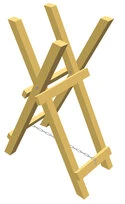 CHEVALET 80CM SIMPLE BOIS HO20