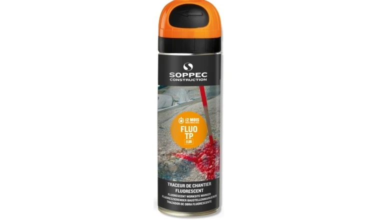 TRACEUR CHANTIER FLUO ORANGE 650ML 141516 SOPPEC