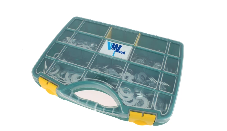 COFFRET 855 RONDELLES PLATES MU ACIER ZINGUE