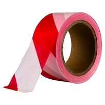 Ruban de signalisation rouge blanc 100m rubalise