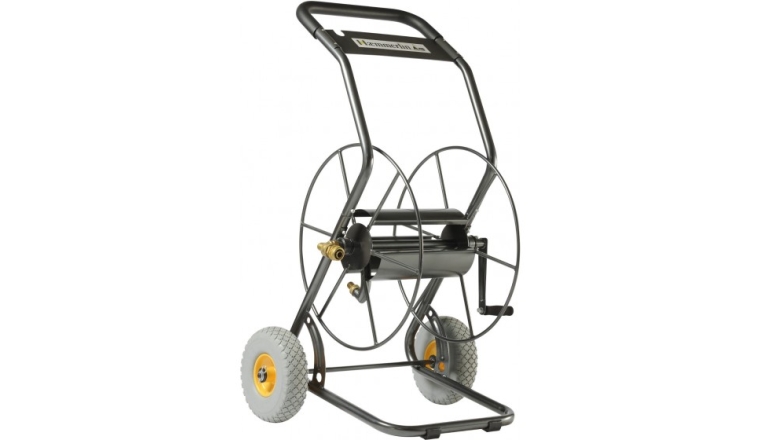 Dévidoir pour tuyau arrosage 85m 2 roues increvables Haemmerlin