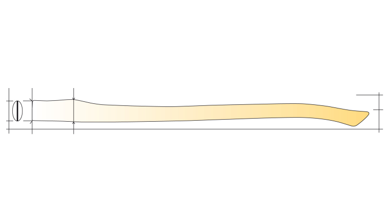 MANCHE HACHE CANADIENNE LEBORGNE OEIL 60X20MM 0M90
