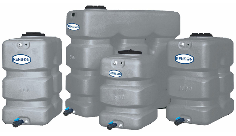 CUVE STOCKAGE VERTICALE GRISE ESPACE REDUIT 1000L PREEQUIPEE