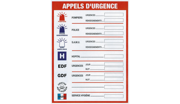 PANNEAU 460X320 APPELS URGENCE NOVAP