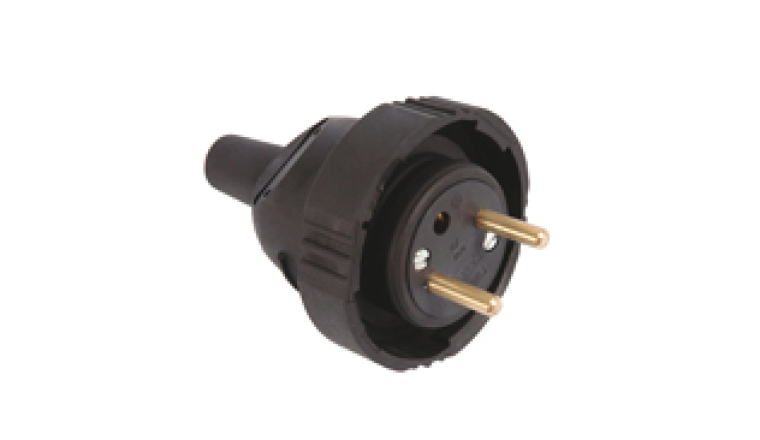 FICHE MALE 2P+T 16A AVEC VERROUILLAGE