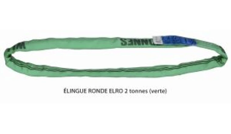 Élingue ronde jaune CMU 3 tonnes longueur 6 mètres  (EN-1492-2) Levac - 4428P60
