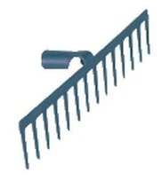 Râteau forgé 14 dents droites manche 150cm Outils Perrin Réf 515114