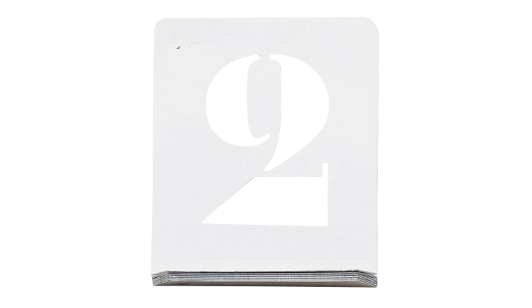 CHIFFRE POCHOIR ALU 50MM JEU10