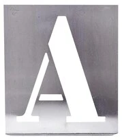 LETTRE POCHOIR ALU 50MM JEU26