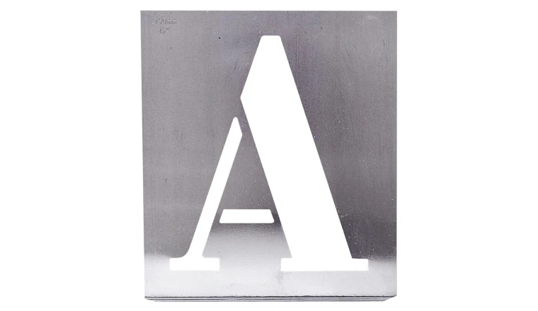 LETTRE POCHOIR ALU 50MM JEU26