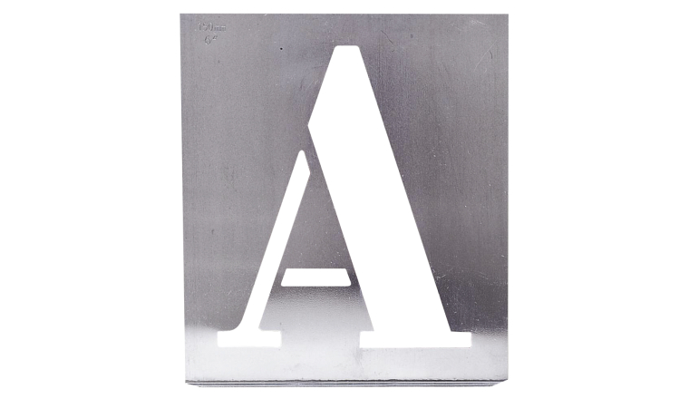 LETTRE POCHOIR ALU 50MM JEU26