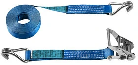 Sangle d'arrimage 5M 35mm cliquet+2 crochets TMU 1,5/3T Levac 4558A05