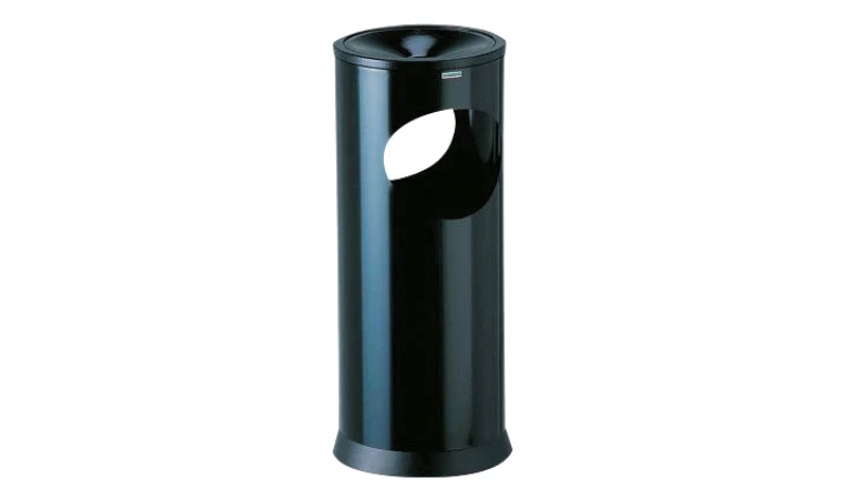CORBEILLE CENDRIER NOIR S/PIED KIPSO 17L5