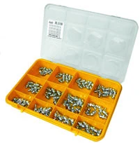 Coffret 110 graisseurs assortis droits 45° 90°