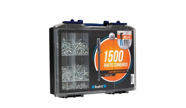 COFFRET PINCE + 1500 RIVETS COF001