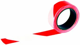 Ruban de signalisation rouge blanc 100m rubalise