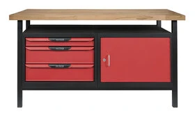 ETABLI PRO 1 PORTE + 3 TIROIRS - 1.4M