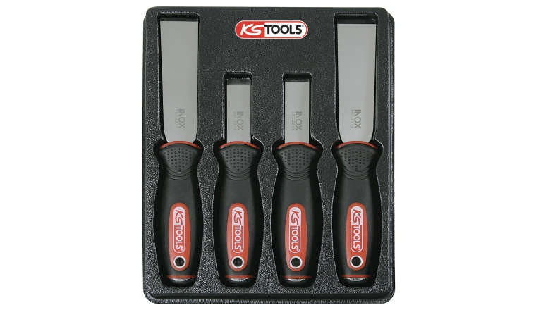 JEU DE 4 GRATTOIRS A LAME INOX